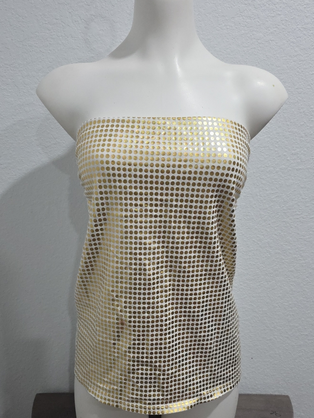 Express Sexy Basic Gold Tube Top